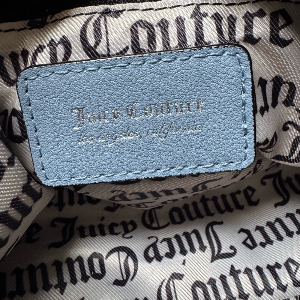 Juicy Couture Embossed Blue Satchel - Picture 4 of 13